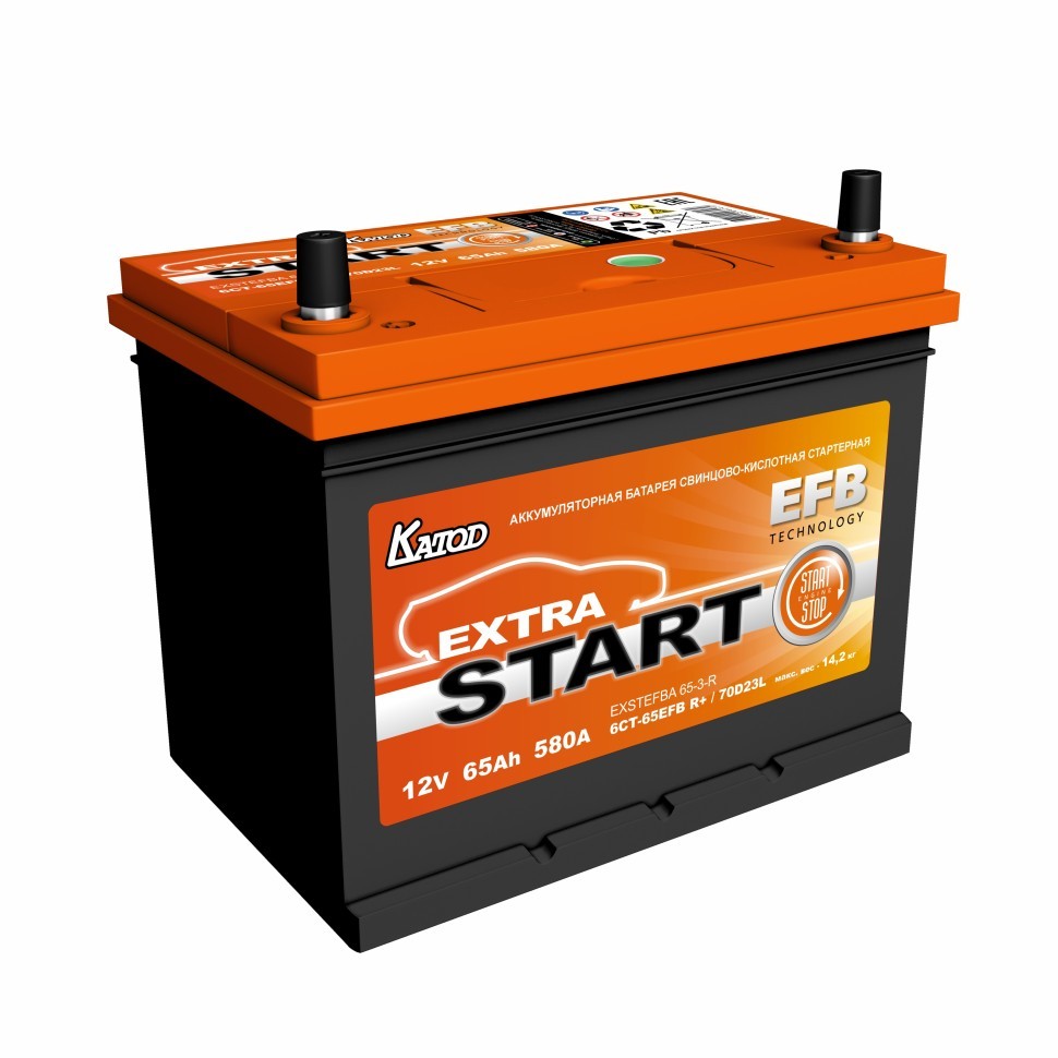 Extra Start EFBA 6СТ-65VL-З-R 70D23L